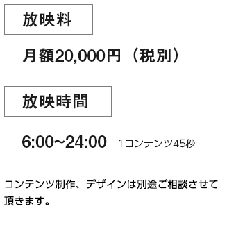 札幌琴似のデジタルサイネージ広告料金